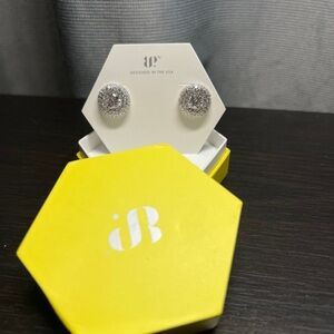 BP Silver Sparkle Stud Earrings